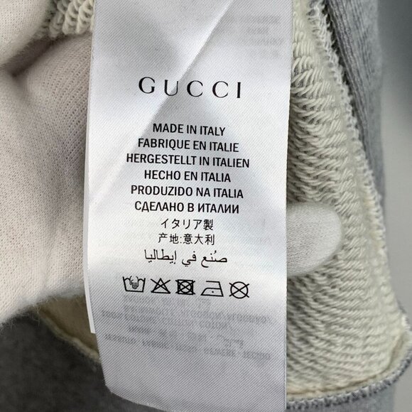 NWT Gucci Unisex Sweatshirt Zip-Up In Grey Size XS - Picture 16 of 16